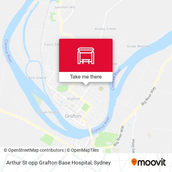 Arthur St opp Grafton Base Hospital map