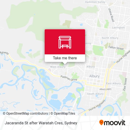 Jacaranda St after Waratah Cres map