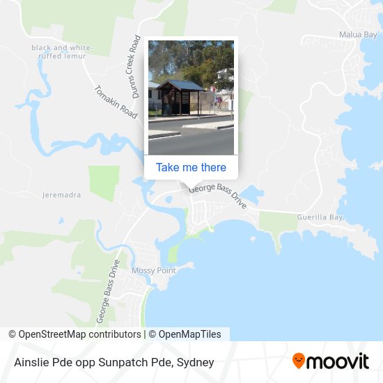 Ainslie Pde opp Sunpatch Pde map