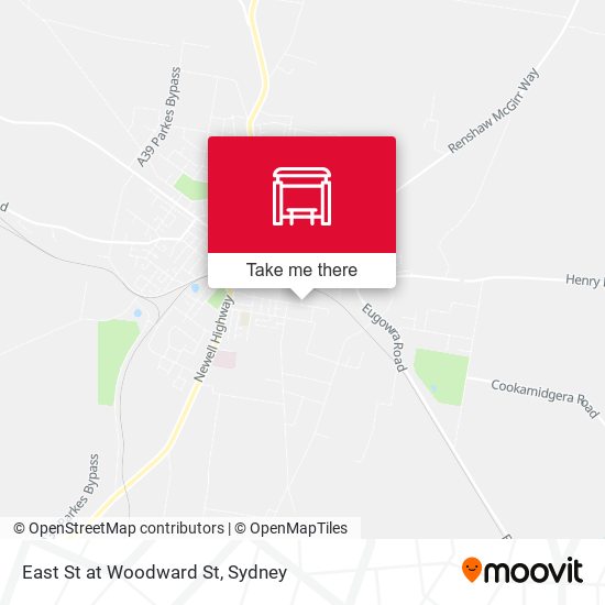 East St at Woodward St map