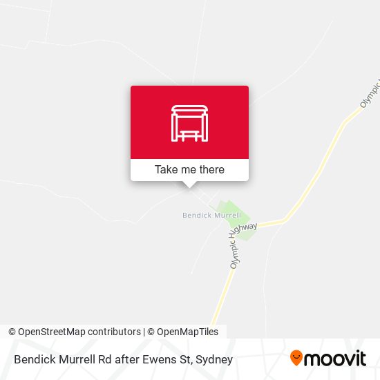 Bendick Murrell Rd after Ewens St map