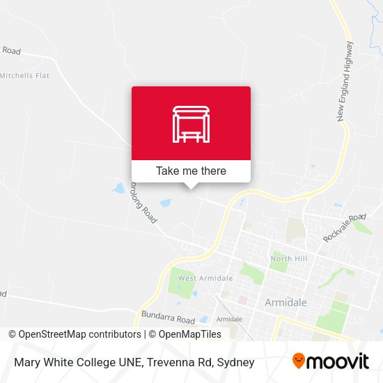 Mary White College UNE, Trevenna Rd map