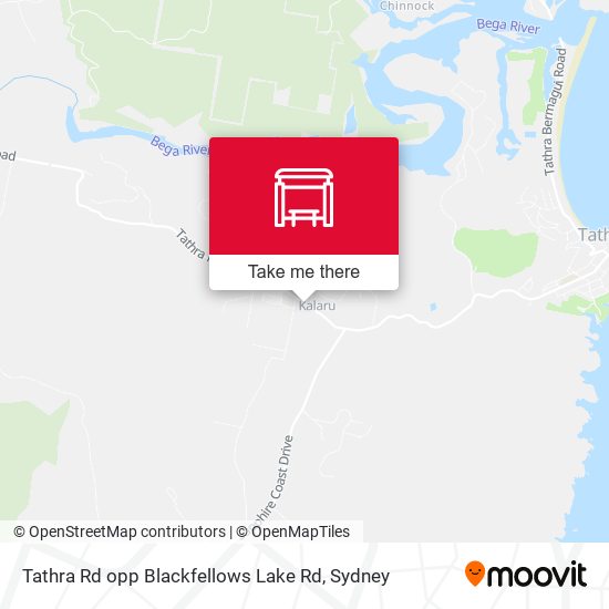 Tathra Rd opp Blackfellows Lake Rd map