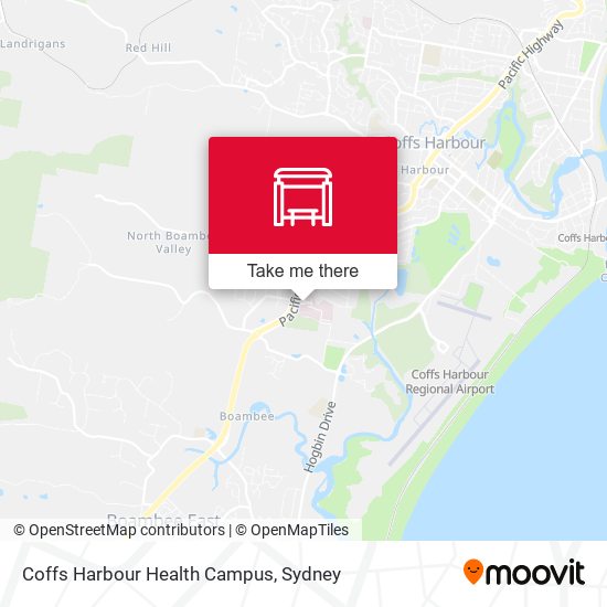 Coffs Harbour Health Campus map