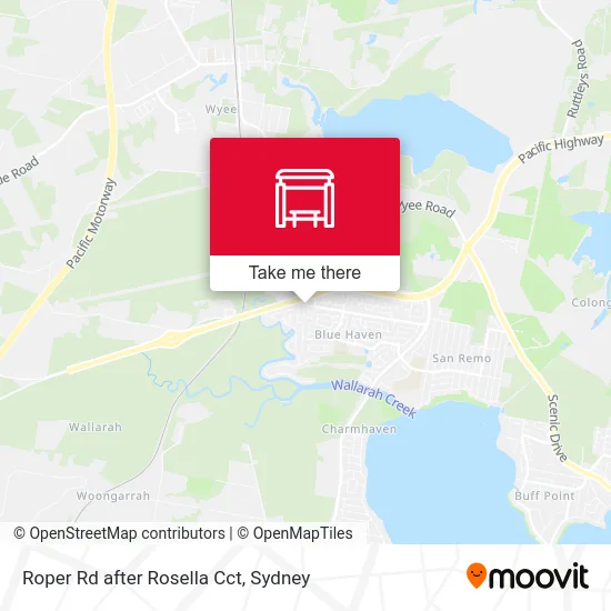 Mapa Roper Rd after Rosella Cct