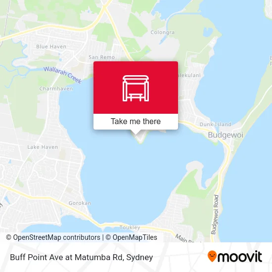 Buff Point Ave at Matumba Rd map