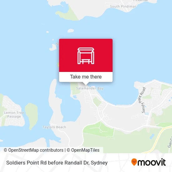Soldiers Point Rd before Randall Dr map