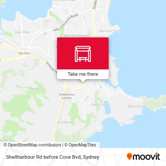 Shellharbour Rd before Cove Bvd map