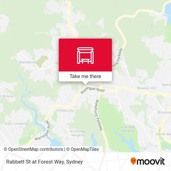 Rabbett St at Forest Way map