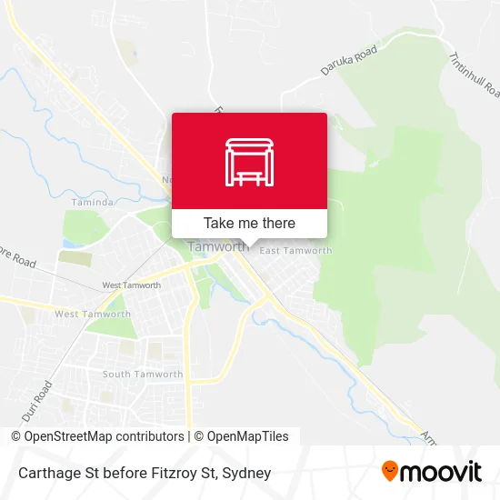 Mapa Carthage St before Fitzroy St