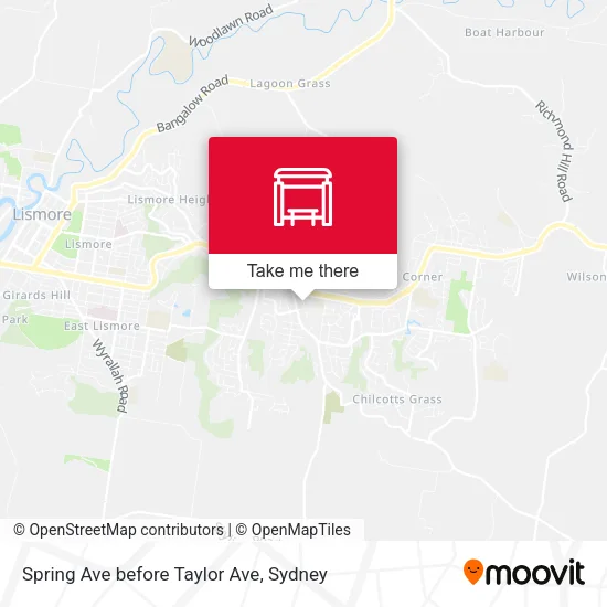 Spring Ave before Taylor Ave map