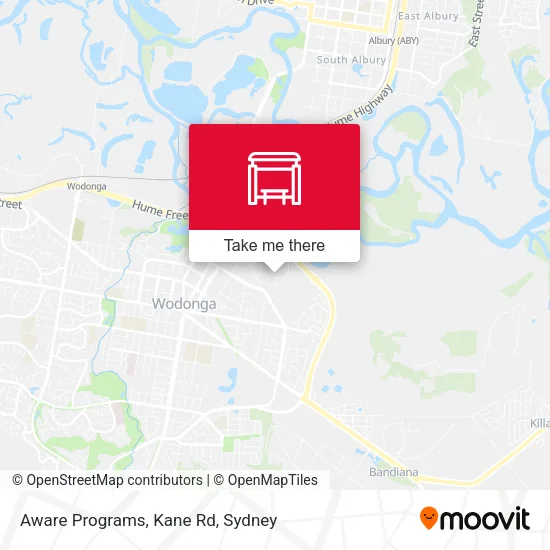 Aware Programs, Kane Rd map