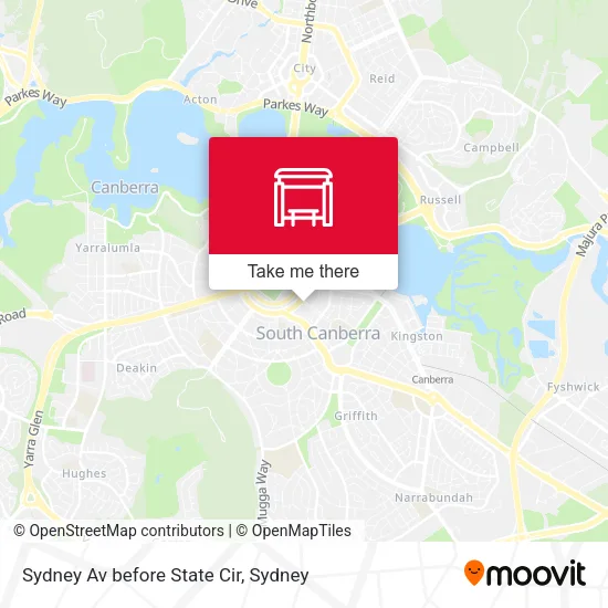 Sydney Av before State Cir map