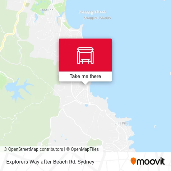 Mapa Explorers Way after Beach Rd