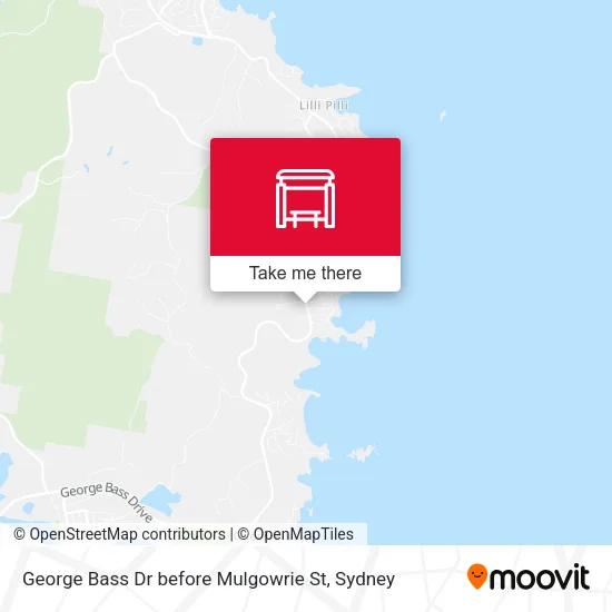 Mapa George Bass Dr before Mulgowrie St