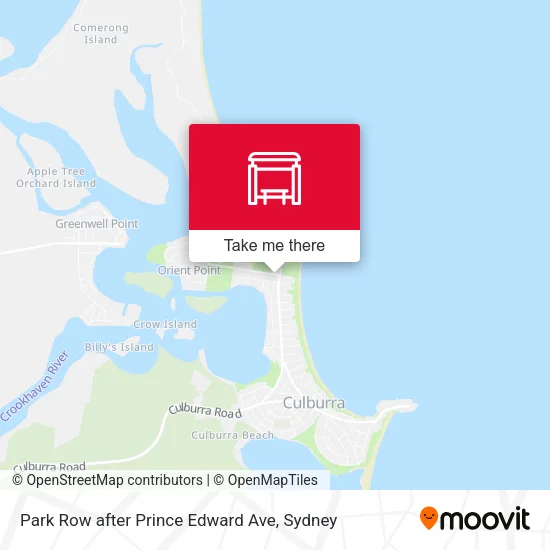 Park Row after Prince Edward Ave map
