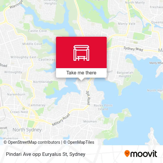 Pindari Ave opp Euryalus St map