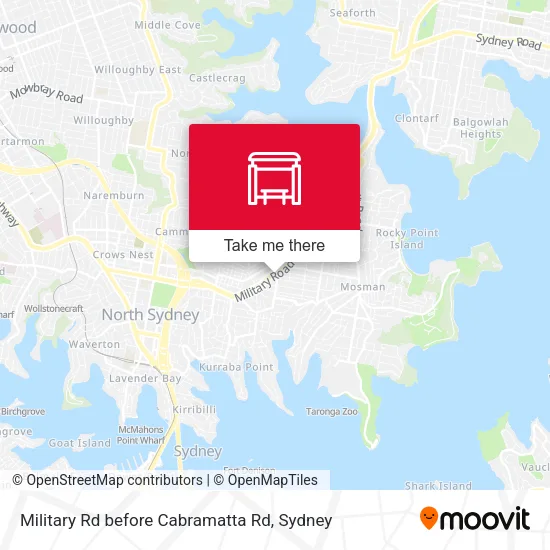 Military Rd before Cabramatta Rd map