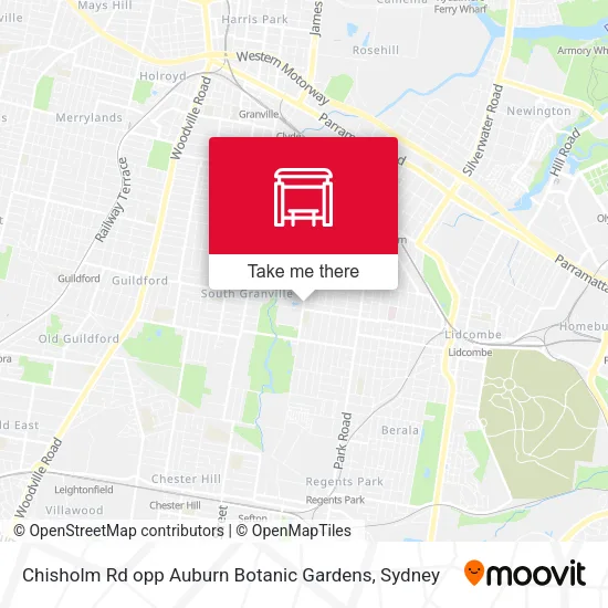 Chisholm Rd opp Auburn Botanic Gardens map