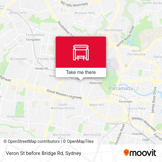 Veron St before Bridge Rd map