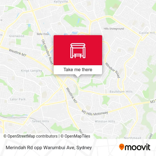 Merindah Rd opp Warumbui Ave map