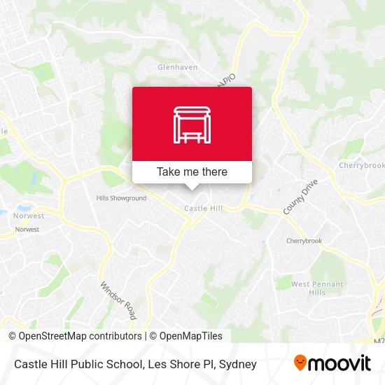 Mapa Castle Hill Public School, Les Shore Pl