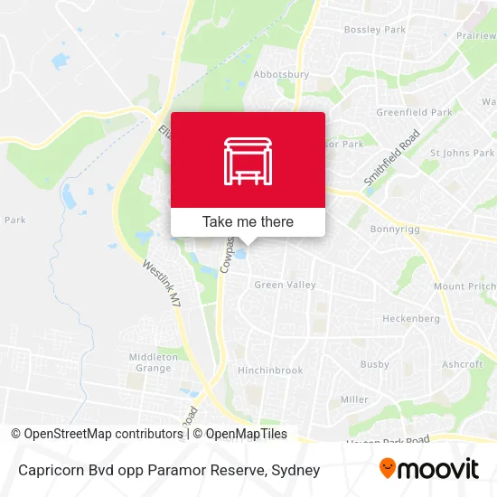 Capricorn Bvd opp Paramor Reserve map