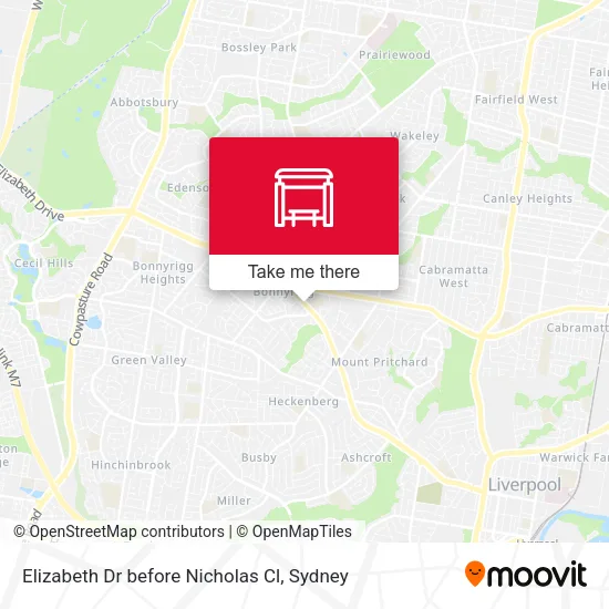 Elizabeth Dr before Nicholas Cl map