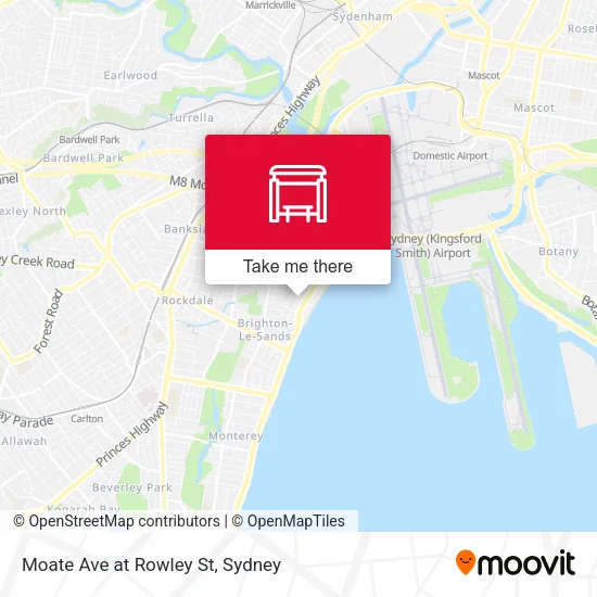 Moate Ave at Rowley St map