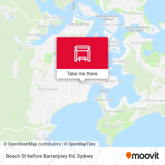 Beach St before Barrenjoey Rd map