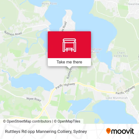 Mapa Ruttleys Rd opp Mannering Colliery