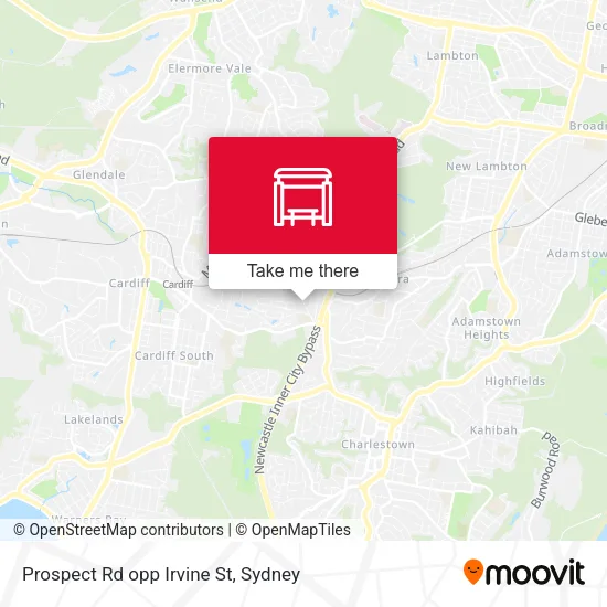 Prospect Rd opp Irvine St map
