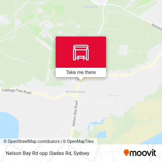 Nelson Bay Rd opp Slades Rd map