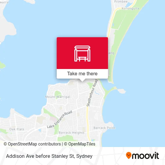 Mapa Addison Ave before Stanley St