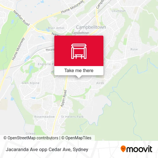 Jacaranda Ave opp Cedar Ave map