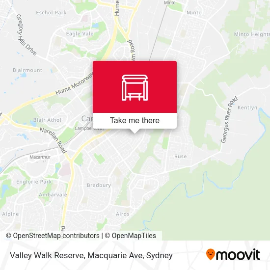 Valley Walk Reserve, Macquarie Ave map