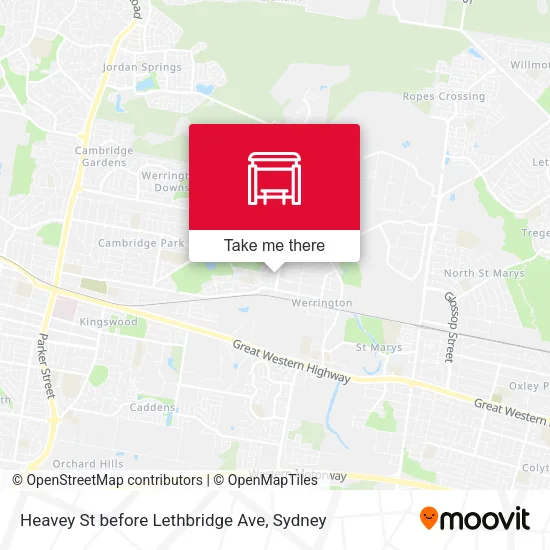 Heavey St before Lethbridge Ave map