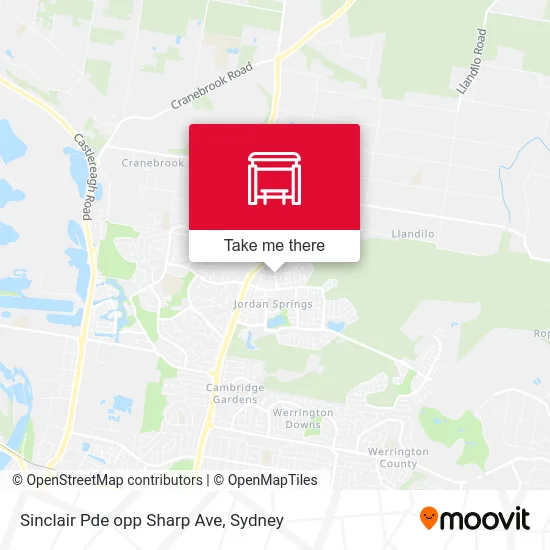 Mapa Sinclair Pde opp Sharp Ave