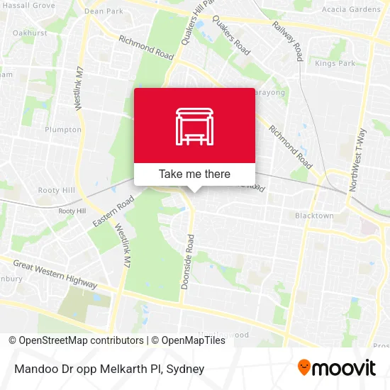 Mandoo Dr opp Melkarth Pl map