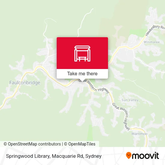 Springwood Library, Macquarie Rd map