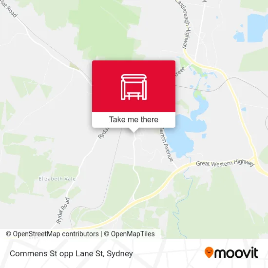 Mapa Commens St opp Lane St