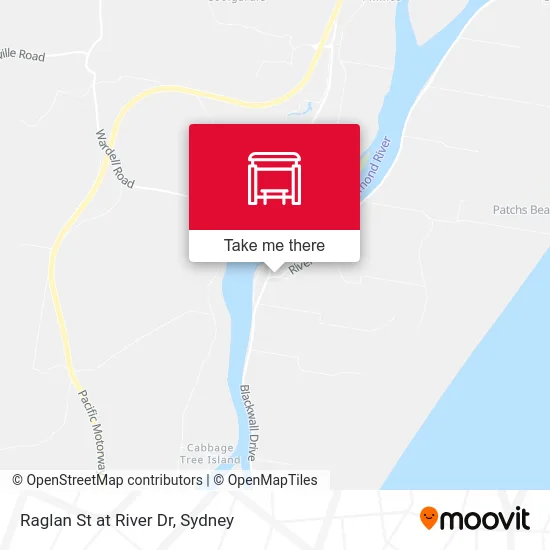 Mapa Raglan St at River Dr