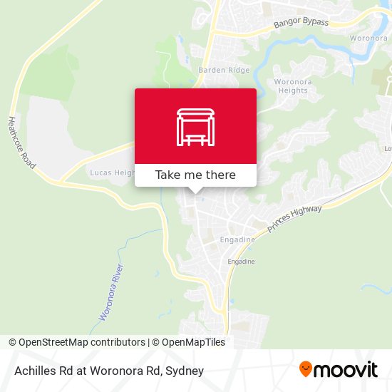 Achilles Rd at Woronora Rd map