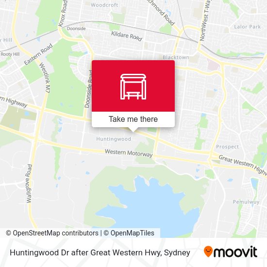 Huntingwood Dr after Great Western Hwy map