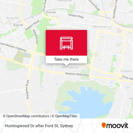 Huntingwood Dr after Ford St map