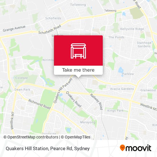 Quakers Hill Station, Pearce Rd map