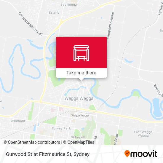 Gurwood St at Fitzmaurice St map