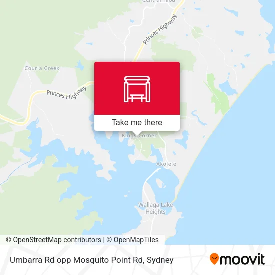 Umbarra Rd opp Mosquito Point Rd map
