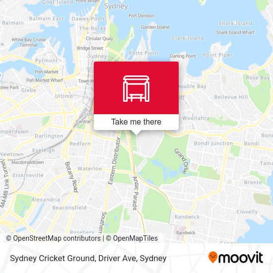 Sydney Cricket Ground, Driver Ave map