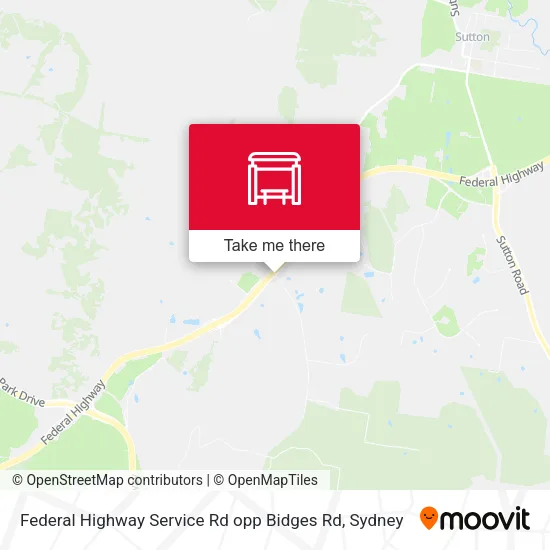 Federal Highway Service Rd opp Bidges Rd map